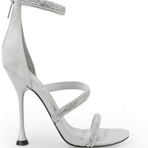 Marc Fisher Silver Strappy Heels